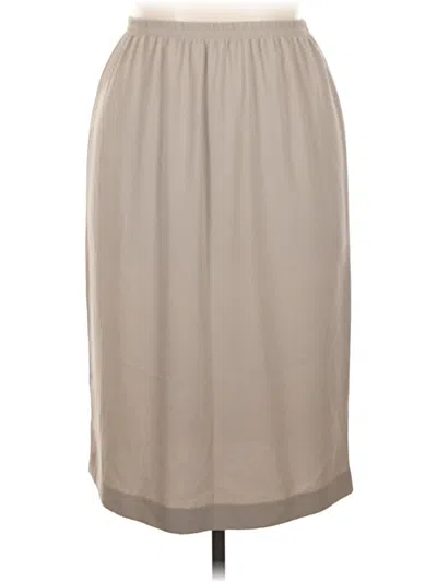 Pre-owned Leslie Fay Casual Skirt In Gray