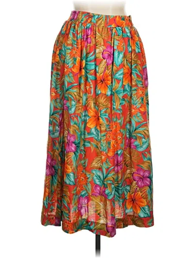 Pre-owned Leslie Fay Casual Skirt In Orange