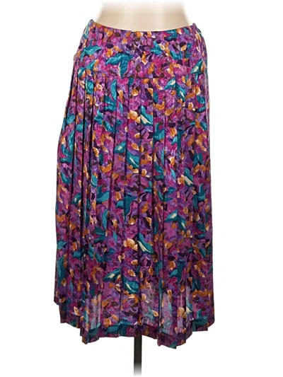 Pre-owned Leslie Fay Casual Skirt In Purple