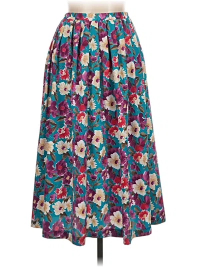 Pre-owned Leslie Fay Casual Skirt In Teal