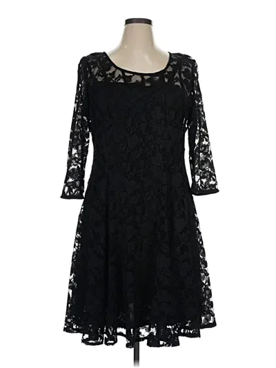 Pre-owned Leslie Fay Cocktail Dress In Black