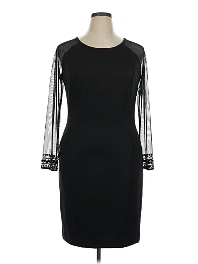 Pre-owned Leslie Fay Cocktail Dress In Black