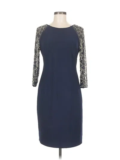 Pre-owned Leslie Fay Cocktail Dress In Blue