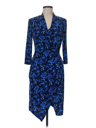 Pre-owned Leslie Fay Cocktail Dress In Blue