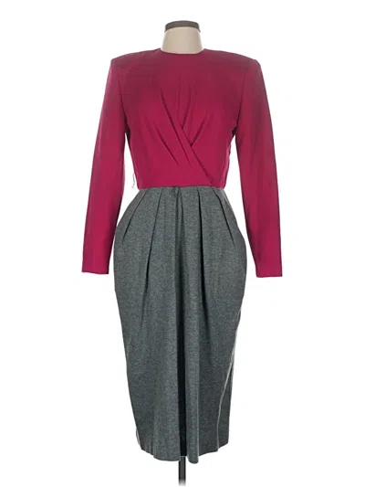 Pre-owned Leslie Fay Cocktail Dress In Gray
