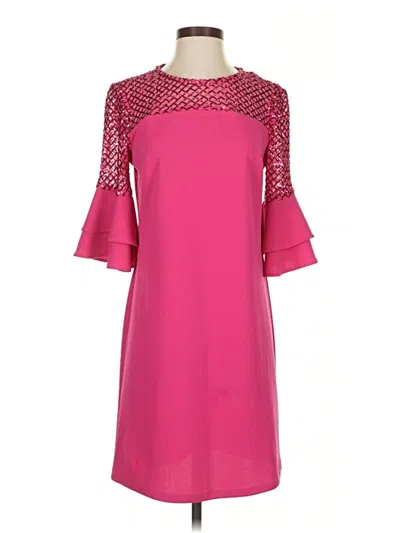 Pre-owned Leslie Fay Cocktail Dress In Pink