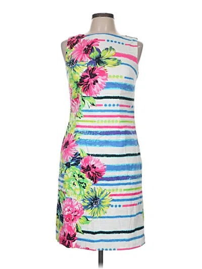 Pre-owned Leslie Fay Cocktail Dress In White