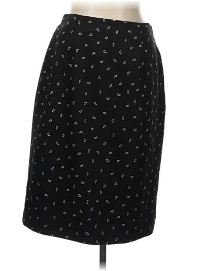 Pre-owned Leslie Fay Formal Skirt In Black