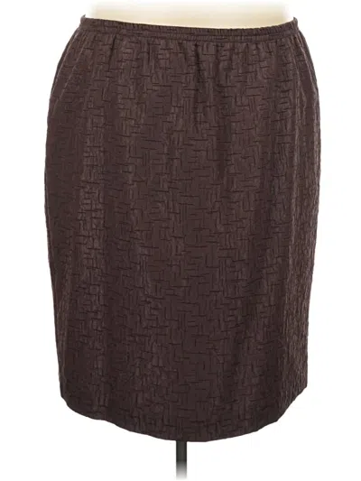 Pre-owned Leslie Fay Formal Skirt In Brown