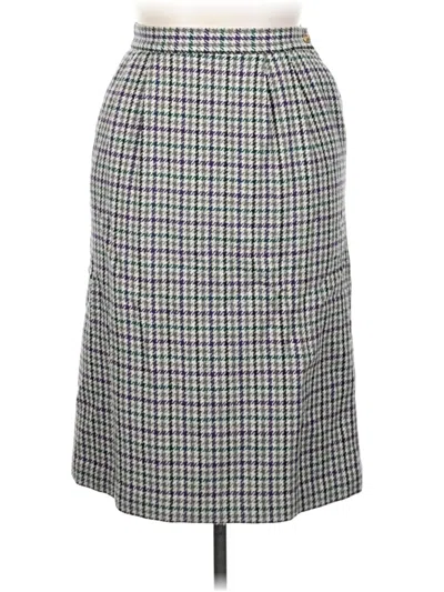 Pre-owned Leslie Fay Formal Skirt In Gray