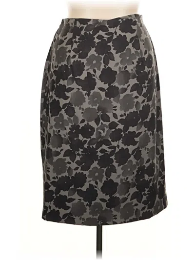 Pre-owned Leslie Fay Formal Skirt In Gray