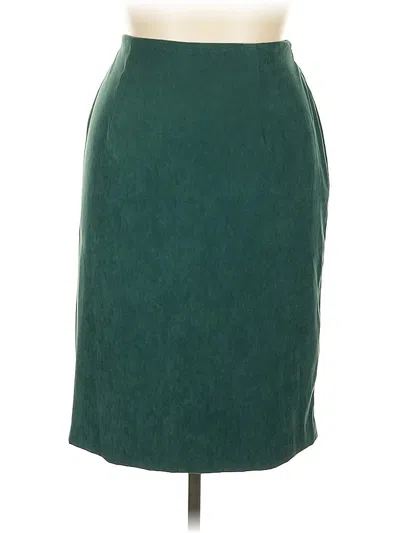 Pre-owned Leslie Fay Formal Skirt In Green