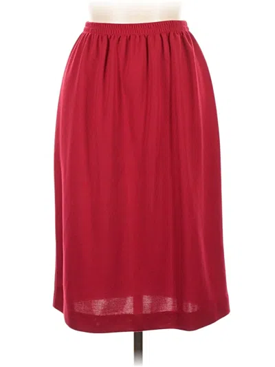 Pre-owned Leslie Fay Formal Skirt In Red