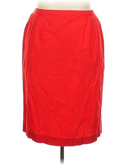 Pre-owned Leslie Fay Formal Skirt In Red