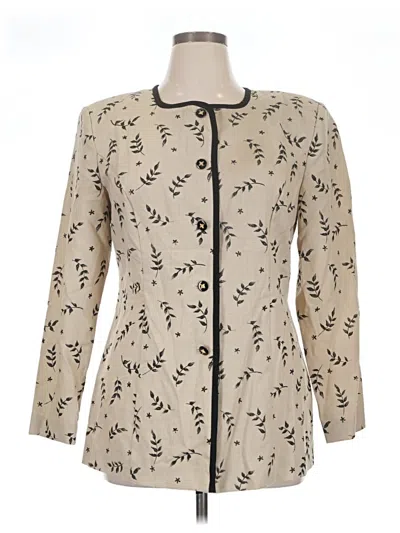 Pre-owned Leslie Fay Jacket In Tan