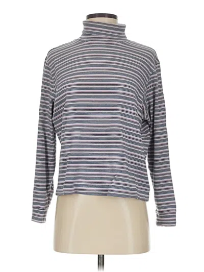 Pre-owned Leslie Fay Long Sleeve Turtleneck In Gray