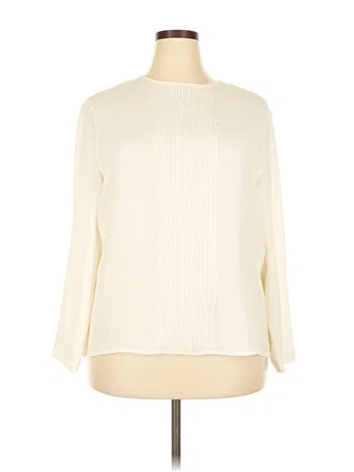 Pre-owned Leslie Fay Pullover Sweater In White