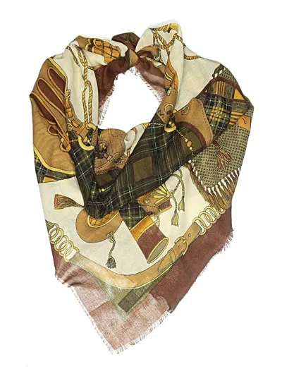 Pre-owned Leslie Fay Scarf In Brown