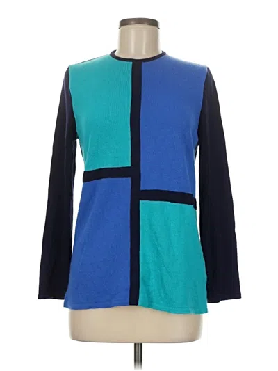 Pre-owned Leslie Fay Sweatshirt In Blue