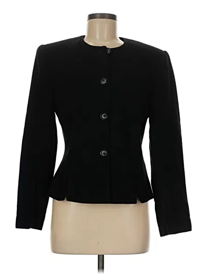 Pre-owned Leslie Fay Wool Blazer Jacket In Black