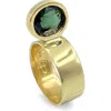 Leslie Paige Perched Setting Green Tourmaline Ring In Yellow Gold/ Tourmaline