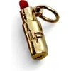 Leslie Paige Small Lipstick Charm In Gold