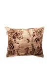 Les-ottomans Abstract-pattern Cushion In Brown