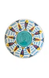 Les-ottomans - Calta Hand-painted Ceramic Dinner Plate - Multi In Multi