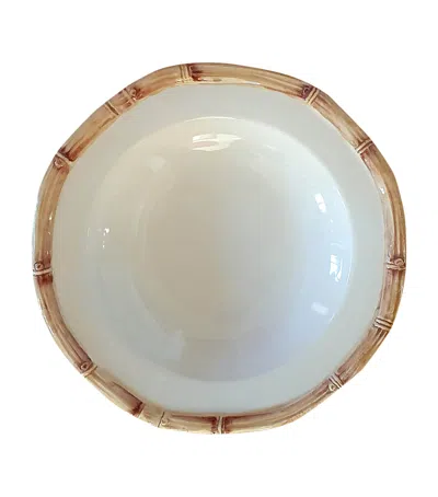 Les-ottomans Ceramic Bamboo Bowl In Multi