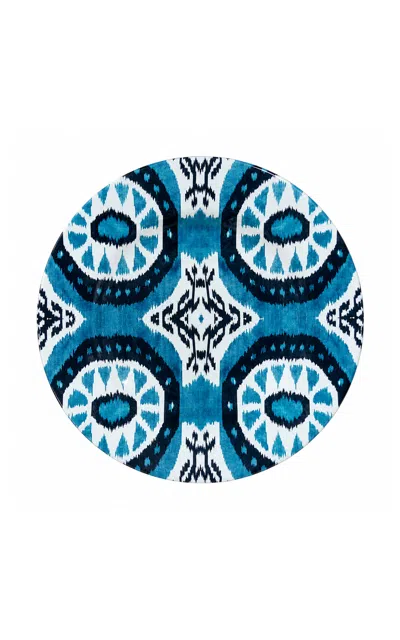 Les-ottomans - Ceramic Ikat Bread Plate - Blue
