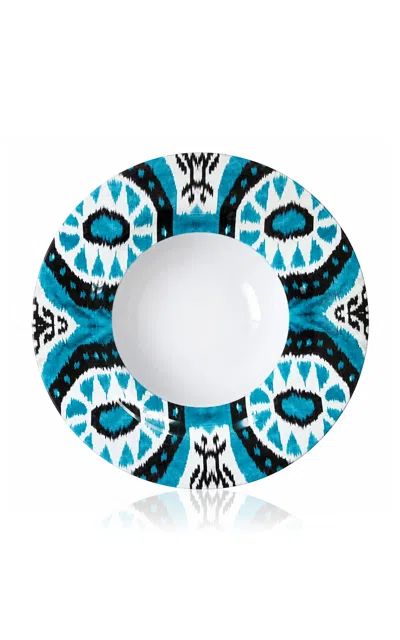 Les-ottomans - Ceramic Ikat Pasta Bowl - Blue