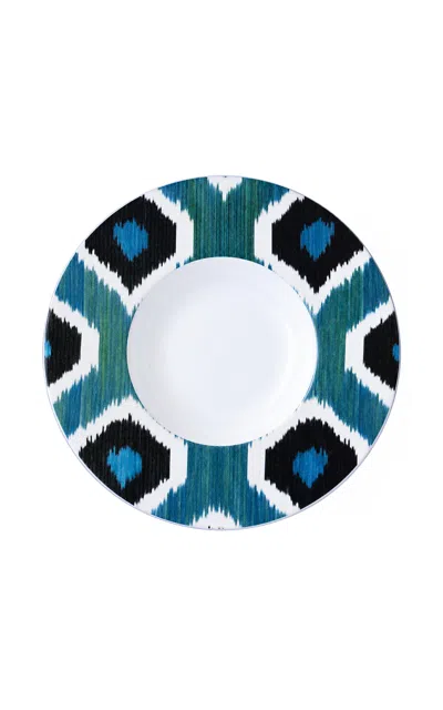 Les-ottomans - Ceramic Ikat Pasta Bowl - Blue