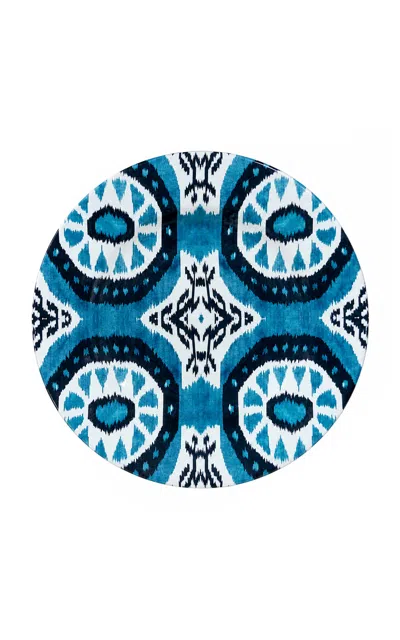 Les-ottomans - Ceramic Ikat Salad Plate - Blue