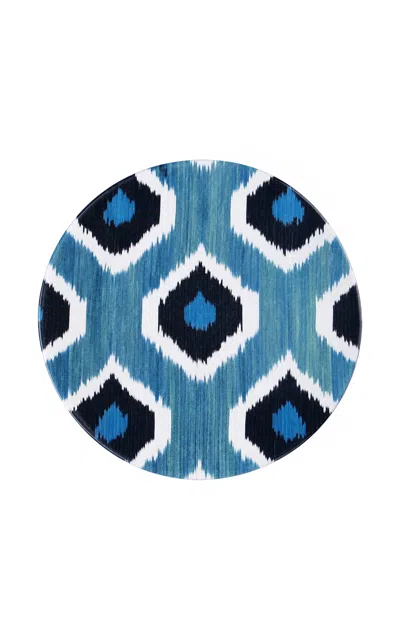 Les-ottomans - Ceramic Ikat Salad Plate - Blue