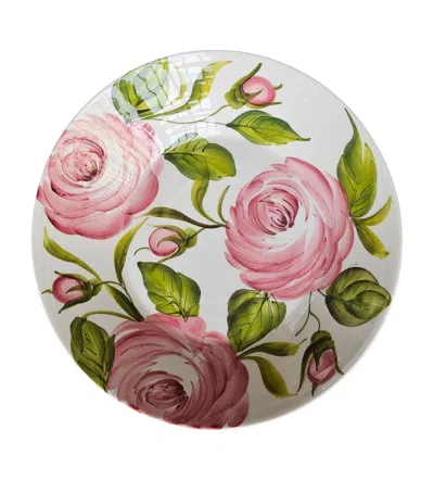 Les-ottomans Ceramic The Roses Bowl In Multi