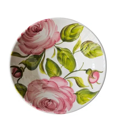 Les-ottomans Ceramic The Roses Cereal Bowl In Multi
