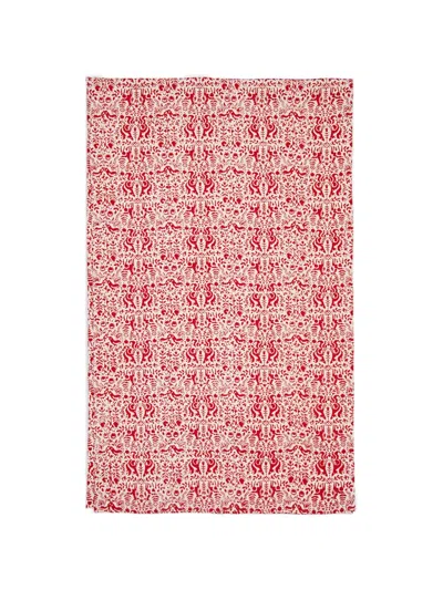 Les-ottomans Christmas Printed Tablecloth In Pink