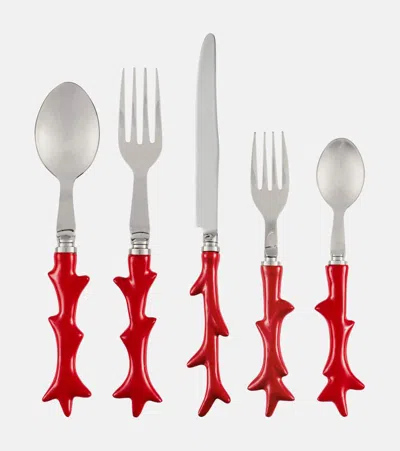 Les-ottomans Coral Flatware Set