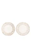 Les-ottomans Engraved Plates (set Of Two) In White