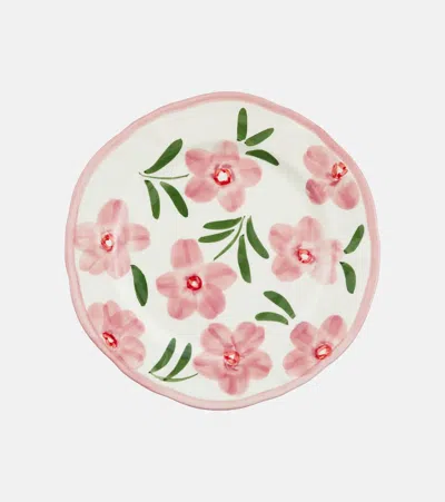 Les-ottomans Floral Plate In Pink