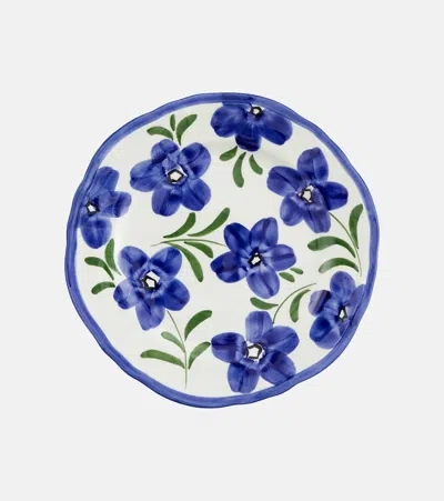 Les-ottomans Floral Plate In Blue