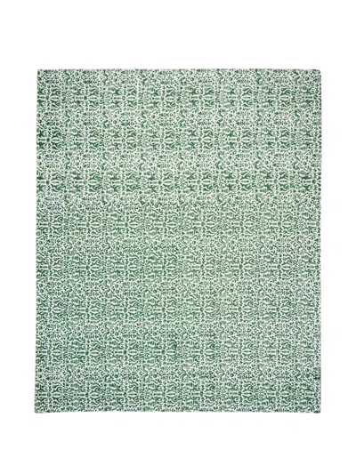 Les-ottomans Floral-pattern Tablecloth In Green