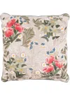 Les-ottomans Garden-embroidered Cushion (50cm X 50cm) In Nude
