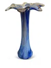 Les-ottomans Glass Candlestick Holder (30cm) In Blue