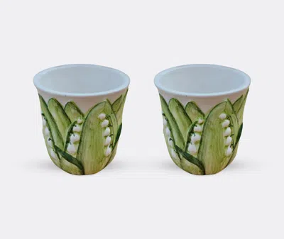 Les-ottomans Glassware Multicolour Uni In Green