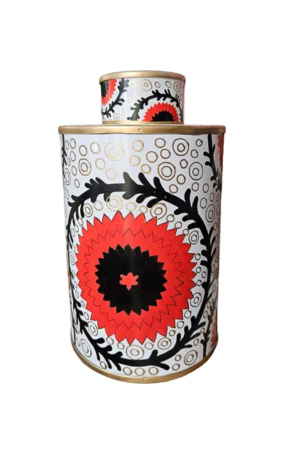 Les-ottomans - Hand-painted Decorative Iron Vase - Large - Multi