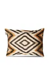 Les-ottomans Ikat Geometric Patterned Cushion