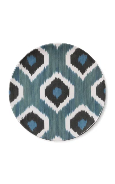 Les-ottomans - Ikat Porcelain Cereal Bowl - Blue