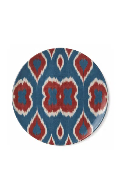 Les-ottomans - Ikat Porcelain Dinner Plate - Multi