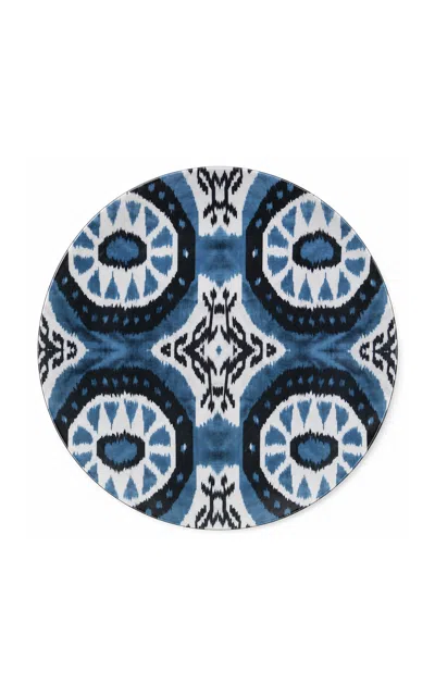 Les-ottomans - Ikat Porcelain Salad Plate - Blue